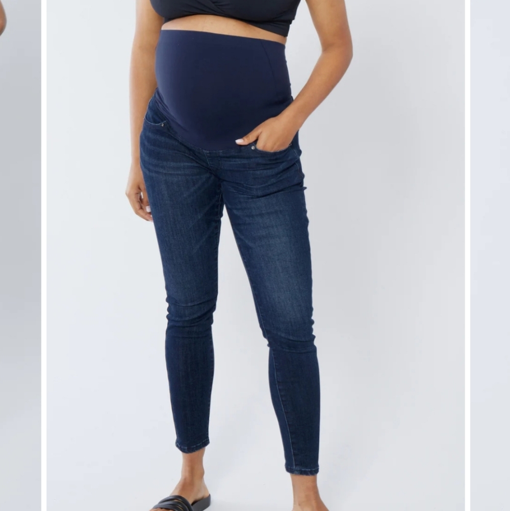 Isabel Maternity by Ingrid & Isabel Dark Blue Jeggings Pants Size 2